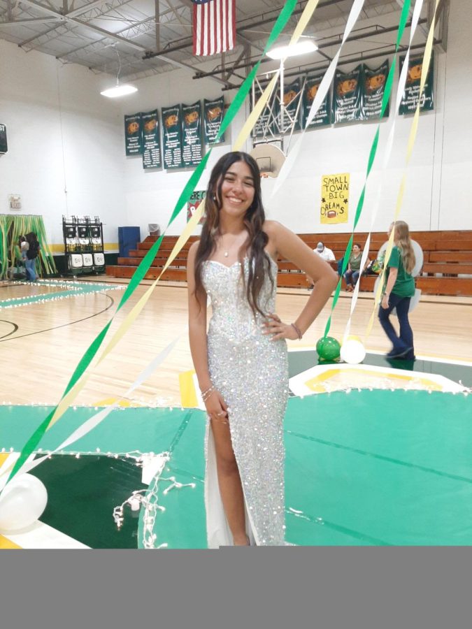 Sophomore Aryca Ibarra after the homecoming pep rally.