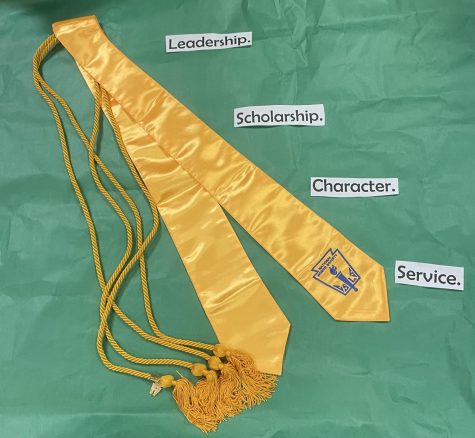 Featured: NHS graduation regalia and the four pillars of the organization.