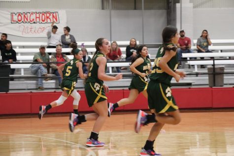 The Lady Wolverines during the Whitharral Tournament.